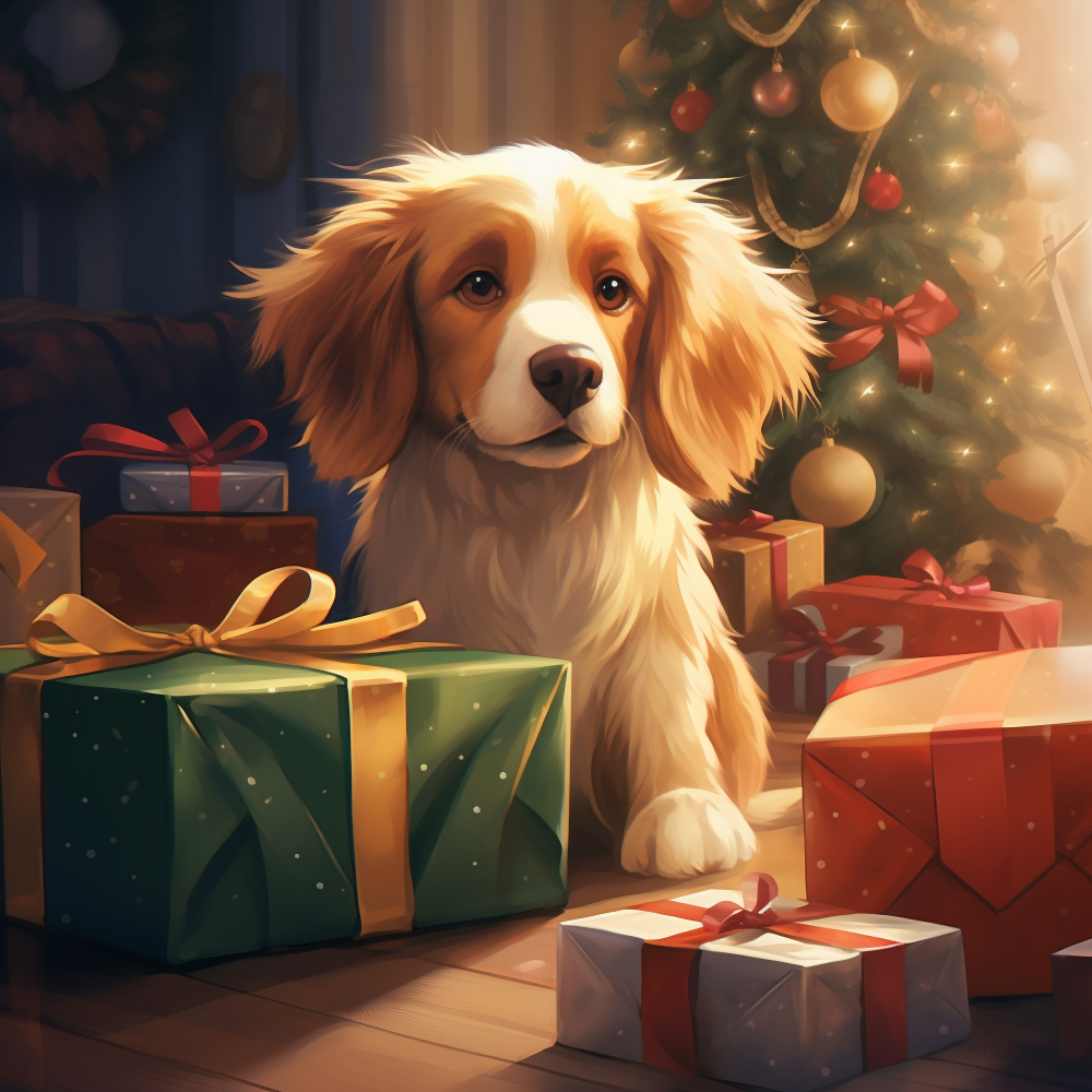 des cadeaux pour mon chien à Noël